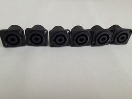 6X Neutrik NL4MP 4 Pole Speakon Connector Chassis Panel Mount Speaker Te... - $25.00