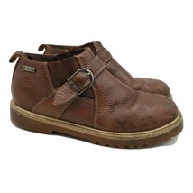 Buffalino Chukka Ankle Desert B Boots Size 8.5 Brown Leather Buckle Slip On - £38.89 GBP