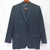Hart Schaffner Marx 42L Navy Blue Eton Flannel 2 Button Blazer Jacket Sport Coat - £19.66 GBP