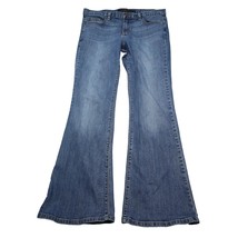 Calvin Klein Pants Womens 10 Blue Mid Rise Flat Front Flare Denim Jeans - $24.63