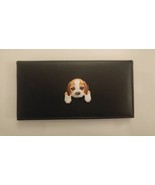New Beagle Puppy Design Leather Checkbook Cover - £17.58 GBP