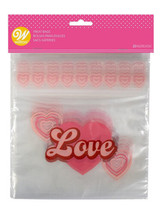 Valentine&#39;s Day Love Heart 20 Ct Sandwich Treat Bags with Zipper - £3.36 GBP