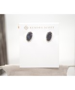 Kendra Scott Ellie Multi Drusy Rhodium Statement Stud Earrings NWT - £50.76 GBP