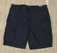 Men&#39;s Old Navy At Knee Blue Cotton Cargo Shorts Size 40 NEW - £25.16 GBP