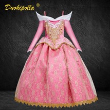 Nival costume child lace girls princess aurora dress pink embroidery infant party dress thumb200