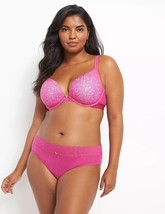 Lane Bryant Cacique Stretch Lace High Leg Brief Panty Hot Pink Plus 30/32 5X Nwt - £15.39 GBP