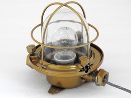 Antique Nautical Vintage Celling Wall Deck Sconce Brass Finish Ship Light - £99.27 GBP