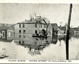 Vintage Postcard - Flood Scene - Water Street In Hallowell Maine 1930s T... - $5.31