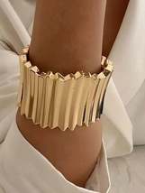 Alloy Wide Cuff Statement Bracelet - $15.74