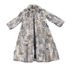 Vintage Rabbit Fur  Coat/Jacket Size Women&#39;s Medium  Mid Calf Made In Korea - £116.47 GBP