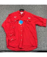 Columbia Shirt Men Large Red Button Down Long Sleeve Collared New L - $710.65 MXN