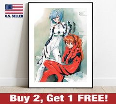Neon Genesis Evangelion Asuka Langley Rei Ayanami 18&quot; x 24&quot; Anime Poster Print - £10.60 GBP