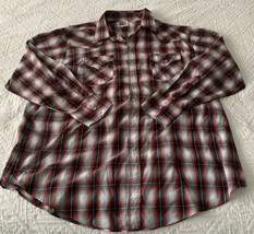 Ely Cattleman Western Pearl Snap Button Shirt Long Sleeve Plaid XX-Large... - $15.79