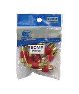 RCA COUPLER MALE;RED; BULLZ AUDIO; 10/BAG - $38.04 CAD