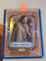2022 Star Wars Finest Card Orange Refractor Bail Organa #9 21/25 - £20.06 GBP