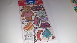 Vintage Teddy Bear Dress Up Activity Sticker Sheet Vintage 90s Paper Doll NEW - £7.12 GBP