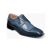 Stacy Adams Plaza Modified Cap Toe Oxford Shoes Leather Blue Multi 25608-460 image 12