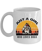 Just A Girl Who Loves Shih Tzu Dog Coffee Mug 11oz Ceramic Vintage Gift For Dogs - £13.37 GBP