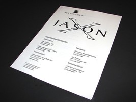2001 JASON X Movie PRESS KIT PRODUCTION NOTES HANDBOOK Promotional - $14.99