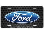 Ford Blue Logo Inspired Art on Grill FLAT Aluminum Novelty License Tag P... - $17.99