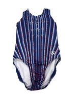 GK Elite Simone Biles Gymnastics Leotard AS Blue Red Star Stripe Pattern... - €36,82 EUR