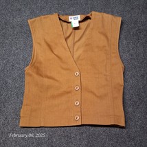 Vintage College Town Vest Women Size 5 / 6 Brown 70s - $21.92