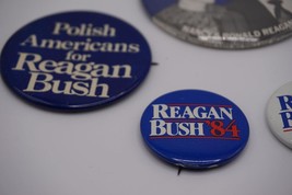 Lotto Di 5 Ronald Reagan George Bush Politica Pinback Pin - £32.42 GBP