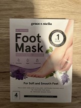 Grace &amp; Stella Dr. Pedicure  Foot Peeling Masks 4 Pairs Lavender Exp 9/2... - $17.74