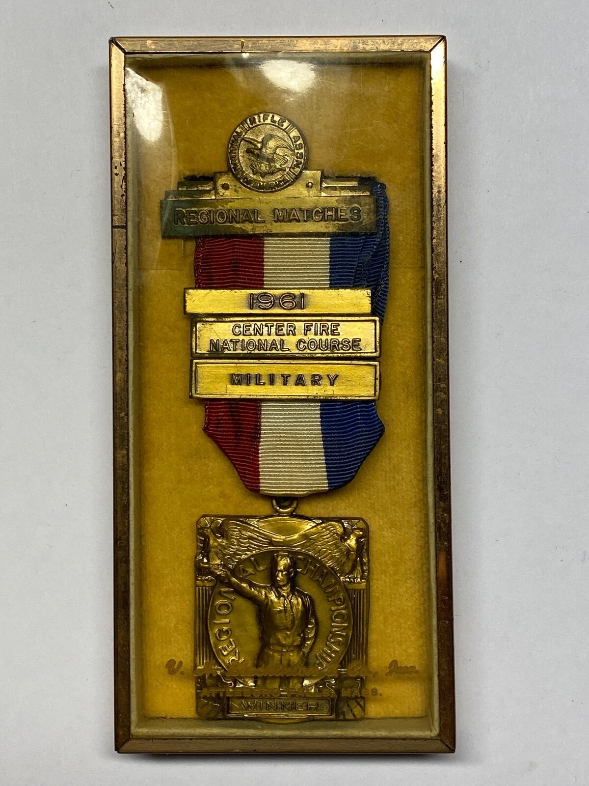 1961, NRA, REGIONAL MATCHES, CENTER FIRE NATIONAL COURSE, MILITARY, MEDAL Item image 3