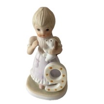 Lefton Christopher Collection Porcelain Birthday Girl Age Nine 9 Figurine 1983 - £6.16 GBP