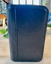 Coach 8213 Vtg Deluxe Organizer PDA Case Zip Around Wallet Leather Black - $39.00