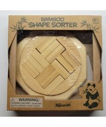 Toysmith Bamboo Shape Sorter Round Brainteaser Puzzle - £11.72 GBP