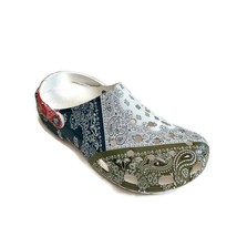 CROCS Classic Bandana Slip On Clogs Mens Size 11 Shoes Red White Blue Green - £42.52 GBP