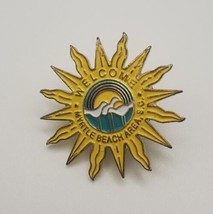 Myrtle Beach Area South Carolina SC Sun Shaped Lapel Hat Pin Travel Souvenir - £13.29 GBP