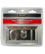 DEFIANT Deadbolt Single Cylinder Deadlatch Lock Satin Nickel Finish with... - $7.87
