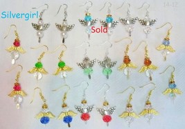Angel Birth Month Color Drop/Dangle Crystal Earrings   - $10.92
