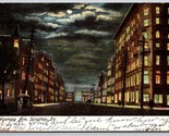 Wyoming Ave Street Vue Nuit Scranton Pennsylvania Pa 1906 Udb Carte Post... - $16.34