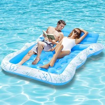 Inflatable Adult Pool Lounger Float - Baiai Large Beach Sun Tanning Floaty Raft - £29.90 GBP