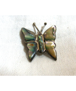 Vintage Mexico Sterling 925 Signed Butterfly Pin Brooch Mother of Pearl ... - €84,43 EUR