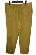 J Jill Medium Mustard Linen Pants Drawstring Pants W/ Pockets  - £23.94 GBP