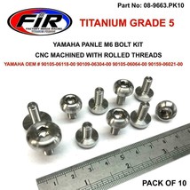 Titanium Bolt Bolts Kit PK10 Yamaha 2X10MM 6X12MM 2X14.5MM YZF250 Fuel Tank - £44.04 GBP