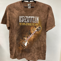 Led Zeppelin The Song Remains The Same Mens Liquid Blue Graphic T-Shirt Brown L - £50.62 GBP