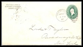 1897 US Cover - Howard &amp; Barber, Derby, Connecticut to NYC J12 - £2.36 GBP