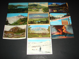 10 1940-60s POSTCARDs Mt. Fuji Rocky Mountains Rundle St. Helens Shasta ... - $7.59