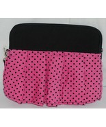 GANZ Brand Hot Pink Black Polka Dots iPad Tablet Skirt Carrying Case - £12.86 GBP