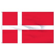 3X5 Denmark Danish European Flag 3&#39;X5&#39; Banner Grommets Fade Resistant Outdoor - £10.29 GBP