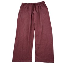 Tek Gear Pants Womens XL Maroon High Rise Elastic Waist Drawstring Activewear - £19.78 GBP