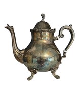 Vintage Leonard Silver Plate Coffee/Tea Pot – White Heat-Resistant Handl... - $35.00
