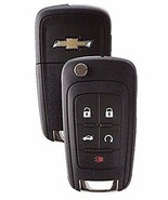 Chevrolet Flip Remote Key 2010-2017 5 Buttons Chevy LOGO Premium Quality... - $14.03