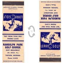 Vintage Matchbook Cover Randolph Park Golf Course Tucson AZ 1950s Del Urich prop - £7.76 GBP